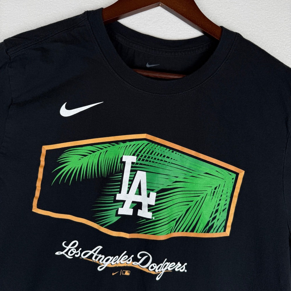 Los Angeles‎ Dodgers Nike T Shirt Mens Large Black Short Sleeve Palm Trees